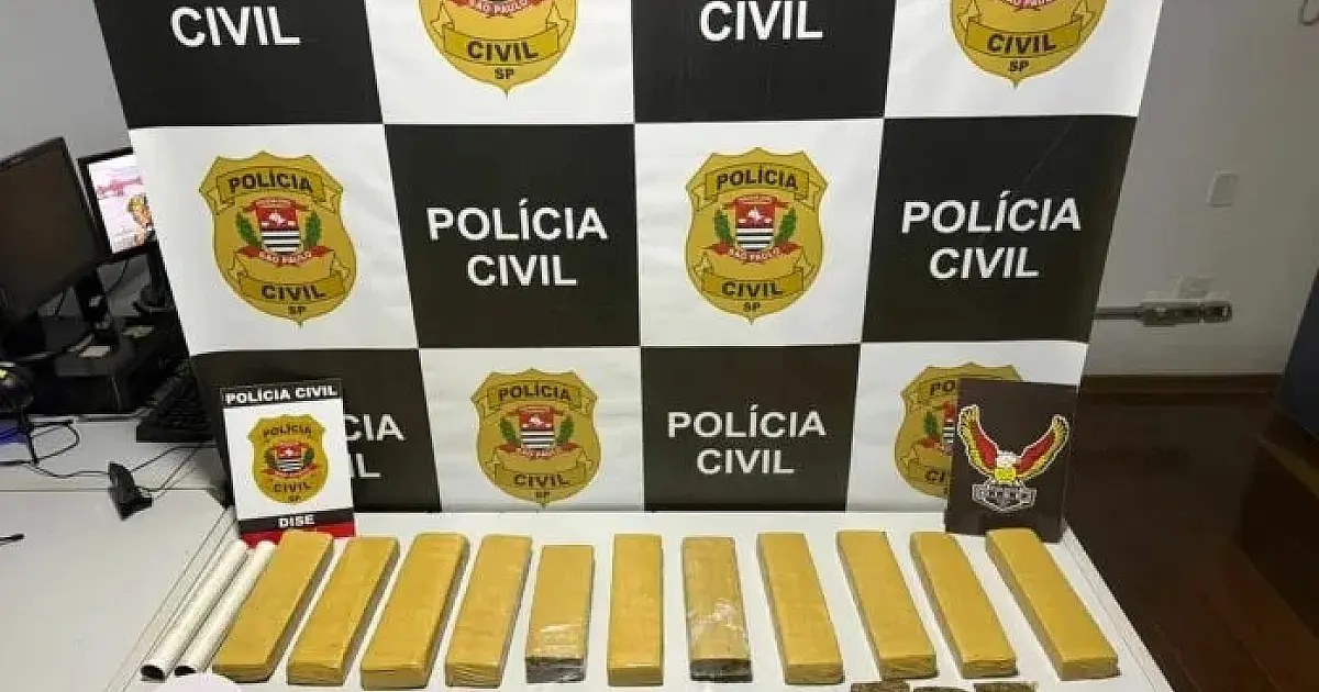 Operação da Polícia Civil apreende quase 12 kg de maconha em Jacareí