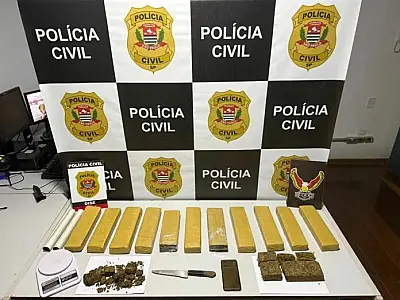 Operação da Polícia Civil apreende quase 12 kg de maconha em Jacareí