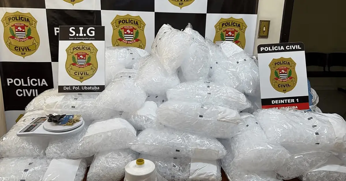 Operação policial prende homem e apreende drogas, 86 mil recipientes e 164 kg de cobre em Ubatuba