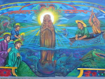 Jacareí oficializa Marco Zero de Romaria com entrega de novo mural de Nossa Senhora e realização de Hidroromaria