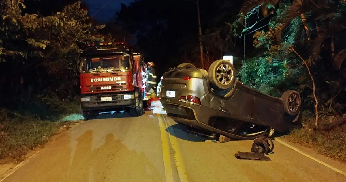 Capotamento mata motorista de 56 anos em São Sebastião