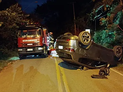Capotamento mata motorista de 56 anos em São Sebastião