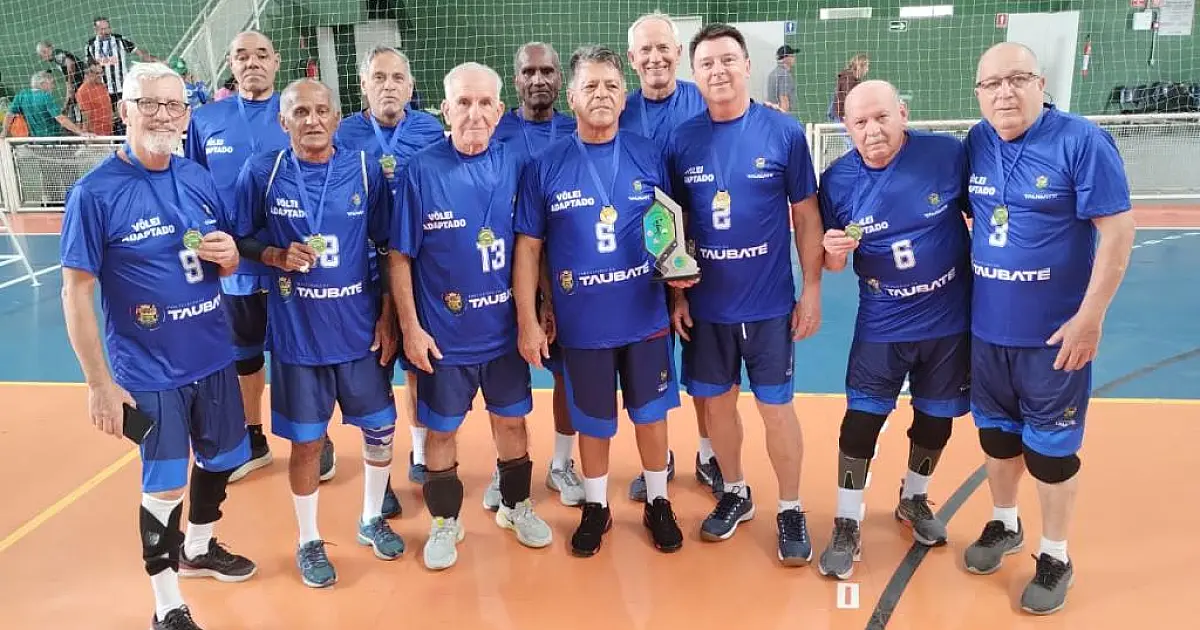 Projeto Geração Atleta +60 em Taubaté se destaca em torneio regional com título masculino e vice feminino