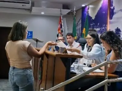 Sessão da câmara de vereadores em Caçapava.