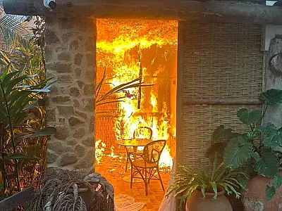 Hotel é atingido por incêndio de grandes proporções em Ilhabela