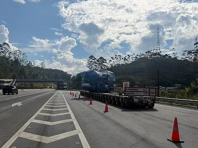 Operação da 2º fase da carga especial na Rodovia dos Tamoios permanece suspensa por tempo indeterminado