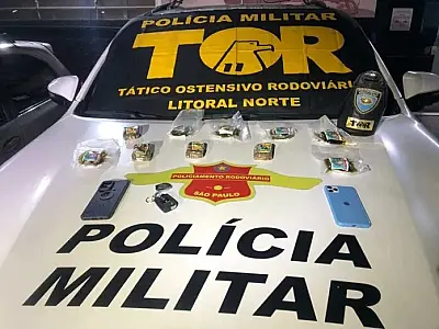 Polícia apreende droga sintética avaliada em R$ 100 mil na Rodovia dos Tamoios, em Caraguá