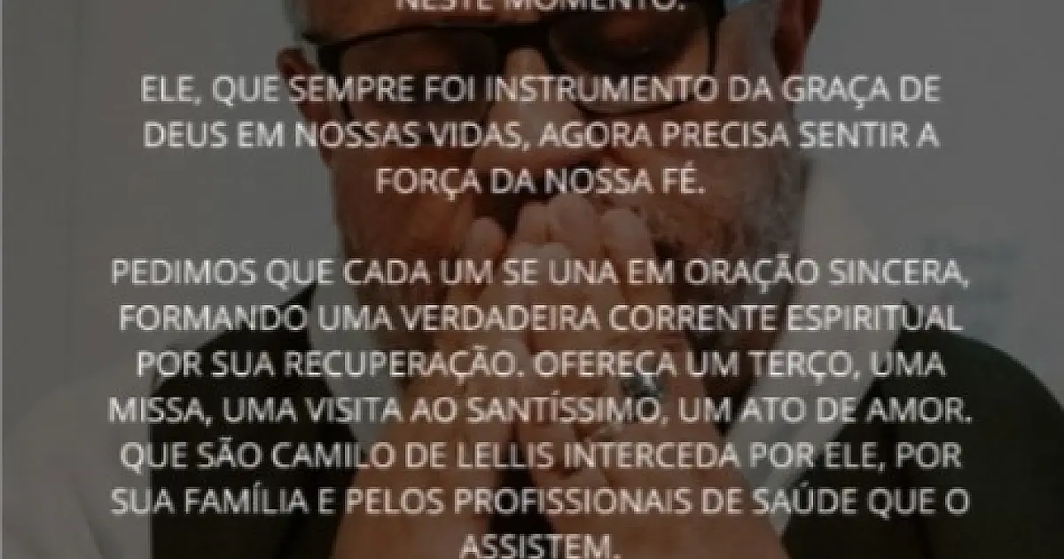 Equipe confirma internação do Padre Márlon Múcio e pede orações nas redes sociais