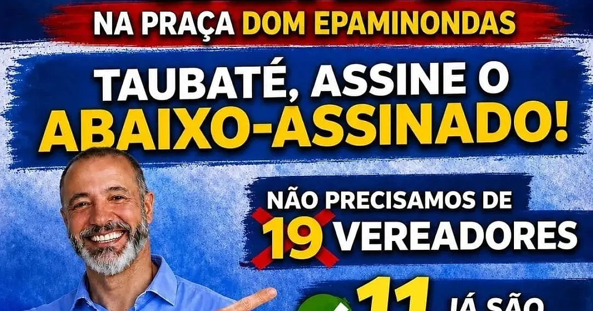 VÍDEO: Mobilização em Taubaté acontece neste sábado (9) e pede redução de número de vereadores na Câmara