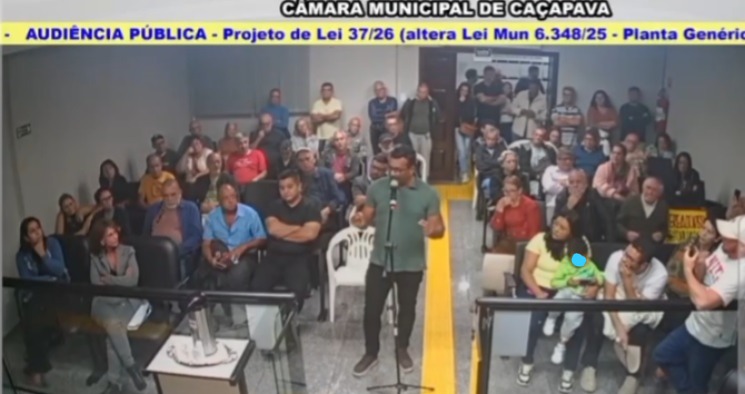 Audiência contou com a presença da população de Caçapava. (Reprodução / Redes Sociais)