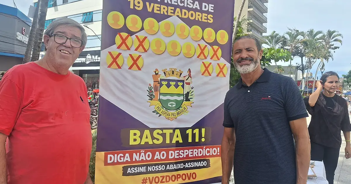Mobilização em Taubaté reúne mais de mil assinaturas e pede redução do número de vereadores na cidade