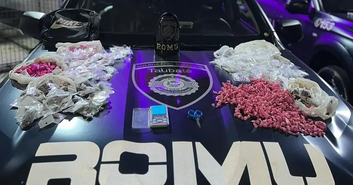 Suspeitos fogem e abandonam drogas avaliadas em R$ 32 mil em Taubaté
