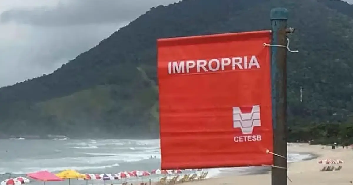 13 praias do Litoral Norte estão impróprias, aponta novo boletim da Cetesb