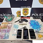 Operação policial apreendeu celulares, dinheiro e drogas em Cruzeiro