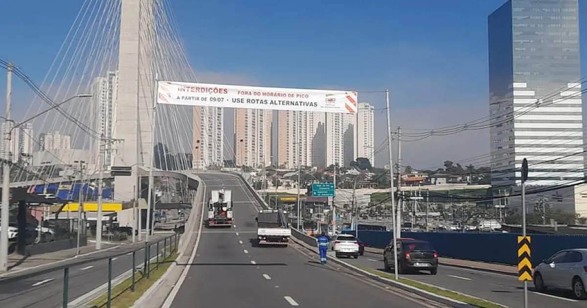 Trânsito na Ponte Estaiada de São José terá bloqueios até o fim de julho