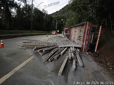 Acidente aconteceu no km 80 em Paraibuna.