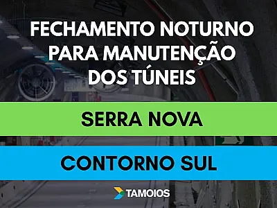 Concessionária realiza manutenção nos túneis da Rodovia dos Tamoios