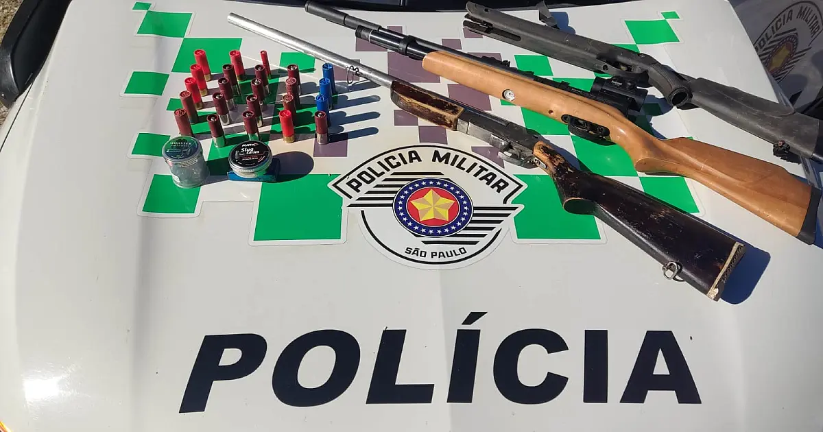Denúncia de caça ilegal leva PM Ambiental a apreender arma de fogo e munições em Campos do Jordão